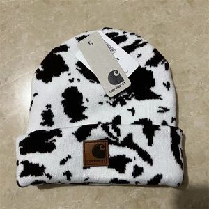 Authentic Carhartt Cow Print Acrylic Watch Beanie Hat A18 Unisex Cap Men Women